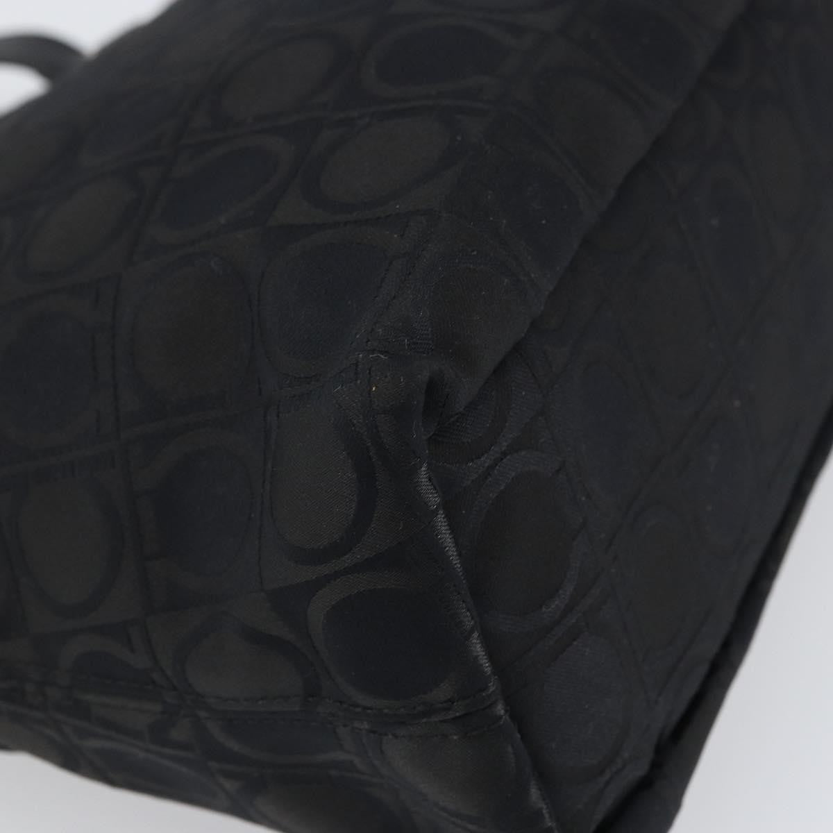 Salvatore Ferragamo Gancini Tote Nylon, BLACK, NYLON, Tote bag