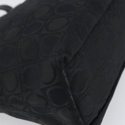 Salvatore Ferragamo Gancini Tote Nylon, BLACK, NYLON, Tote bag
