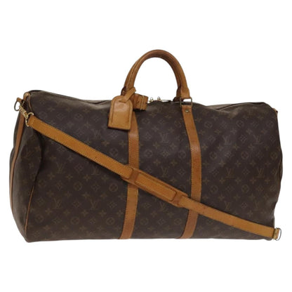 Louis Vuitton Keepall Bandouliere Bag Monogram Canvas, BROWN, CANVAS, Travel bag