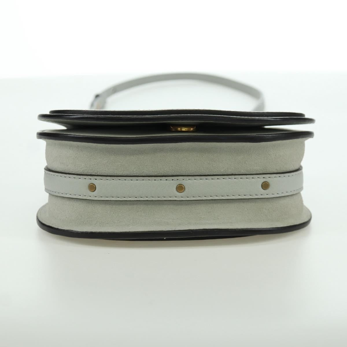 Chloe Nile Crossbody Bag Leather, GRAY, LEATHER, Shoulder bag