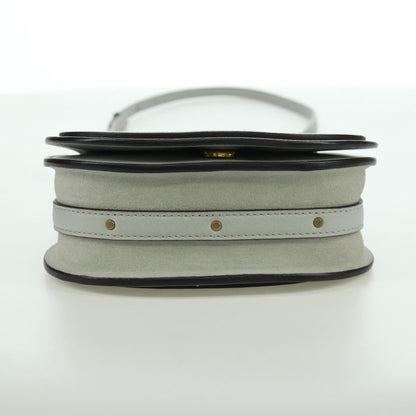 Chloe Nile Crossbody Bag Leather, GRAY, LEATHER, Shoulder bag