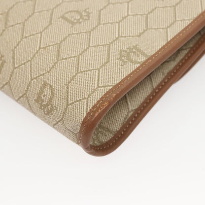 Christian Dior Vintage Honeycomb chain Canvas, BEIGE, CANVAS, Handbag