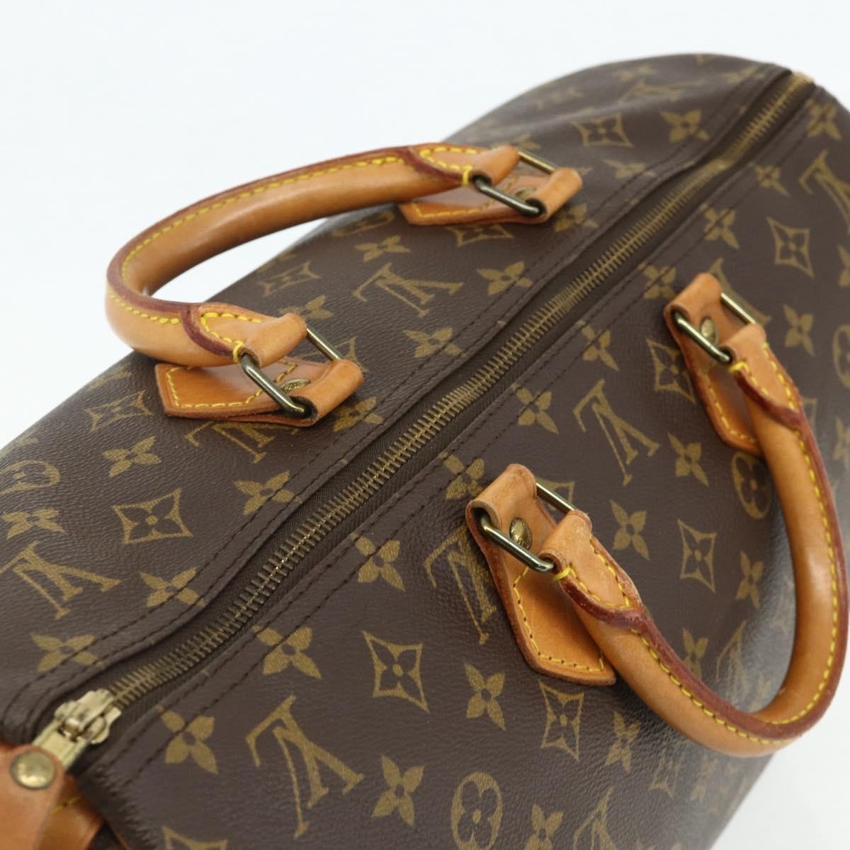 Louis Vuitton Speedy Handbag Monogram Canvas, Brown, Canvas, Handbag