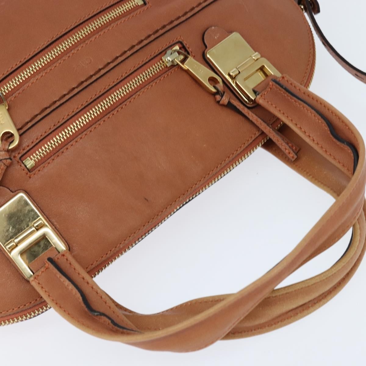 Chloe Angie Tote Leather, BROWN, LEATHER, Tote bag