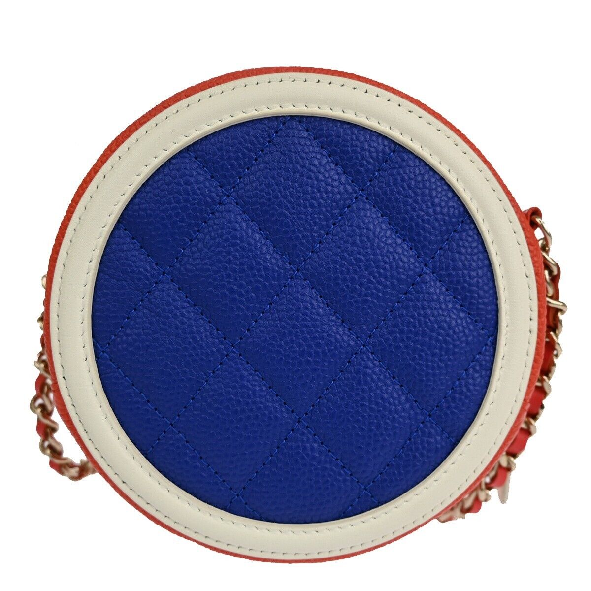 Chanel Filigree Round Coin Purse Quilted Caviar, MULTICOLOUR, LEATHER, Shoulder bag