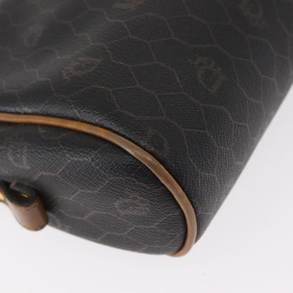 Christian Dior Vintage Honeycomb Shoulder Bag Canvas and Leather, BLACK, CANVAS, Shoulder bag