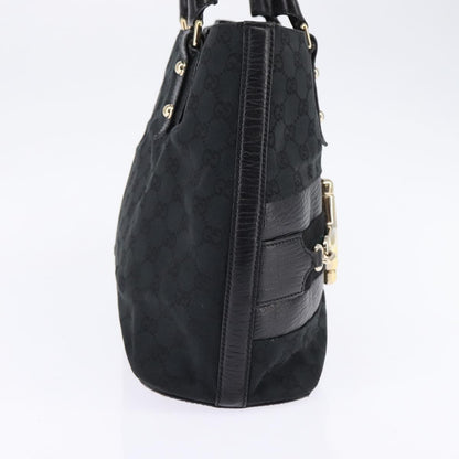Gucci Hasler Tote GG Canvas, BLACK, CANVAS, Tote bag