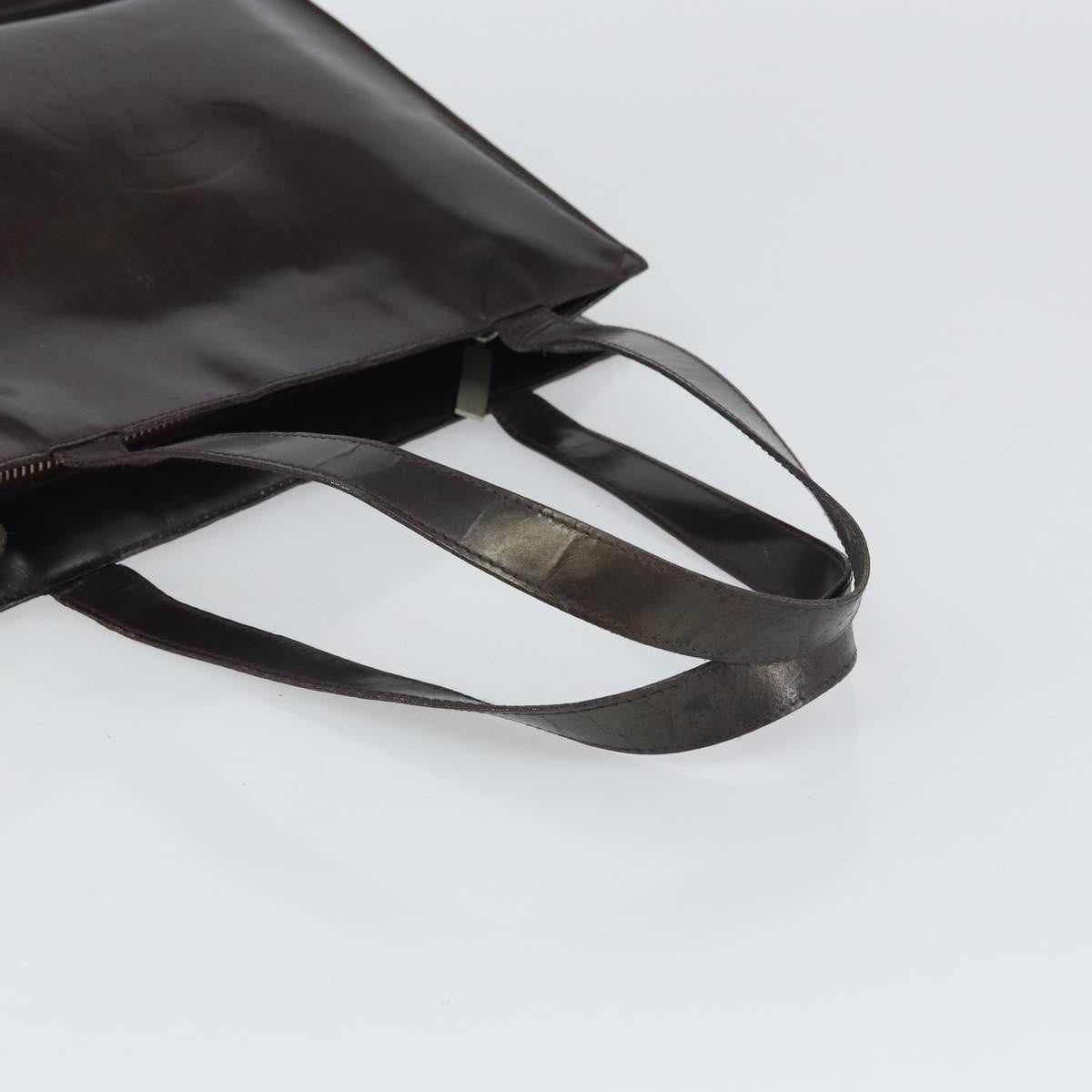 Chanel Vintage Tote Patent leather, BROWN, PATENT_LEATHER, Tote bag