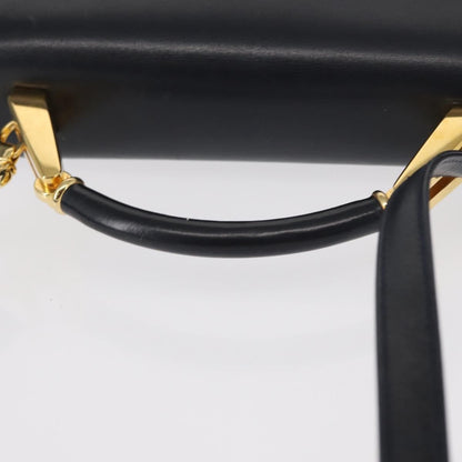 Bally Vintage Handbag Leather, Navy, Leather, Handbag
