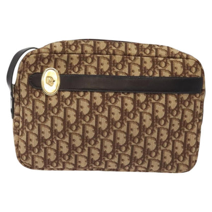 Christian Dior Vintage Trotter Shoulder Bag Canvas, BROWN, CANVAS, Shoulder bag