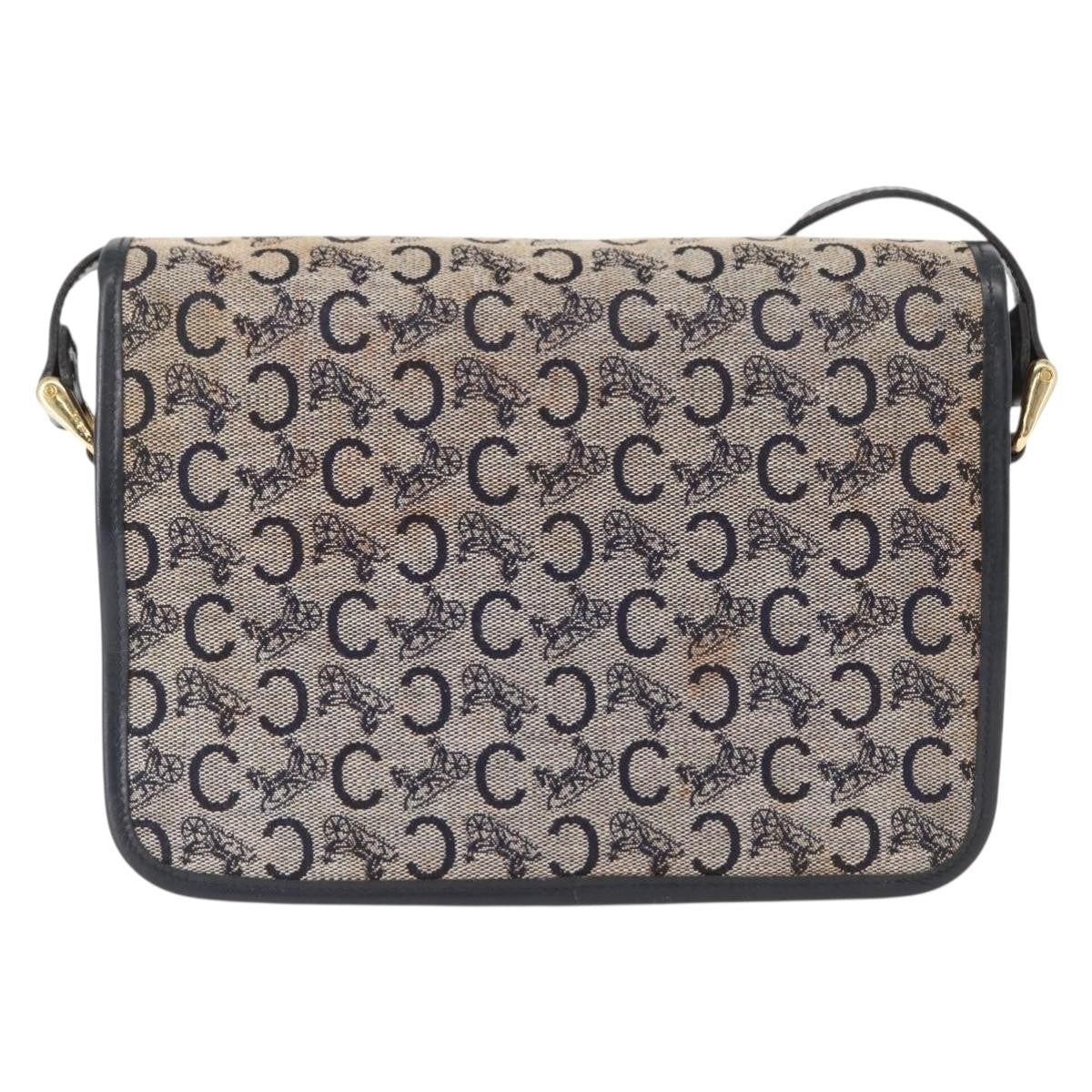 Celine C Sulky Shoulder bag Canvas, NAVY, CANVAS, Shoulder bag