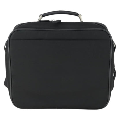 Prada Convertible Front Pocket Briefcase Tessuto with Saffiano Leather, Black, Nylon, Briefcase
