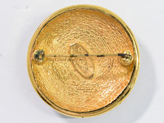 Chanel CC Brooch Metal, GOLD, GOLD_PLATED, Brooch