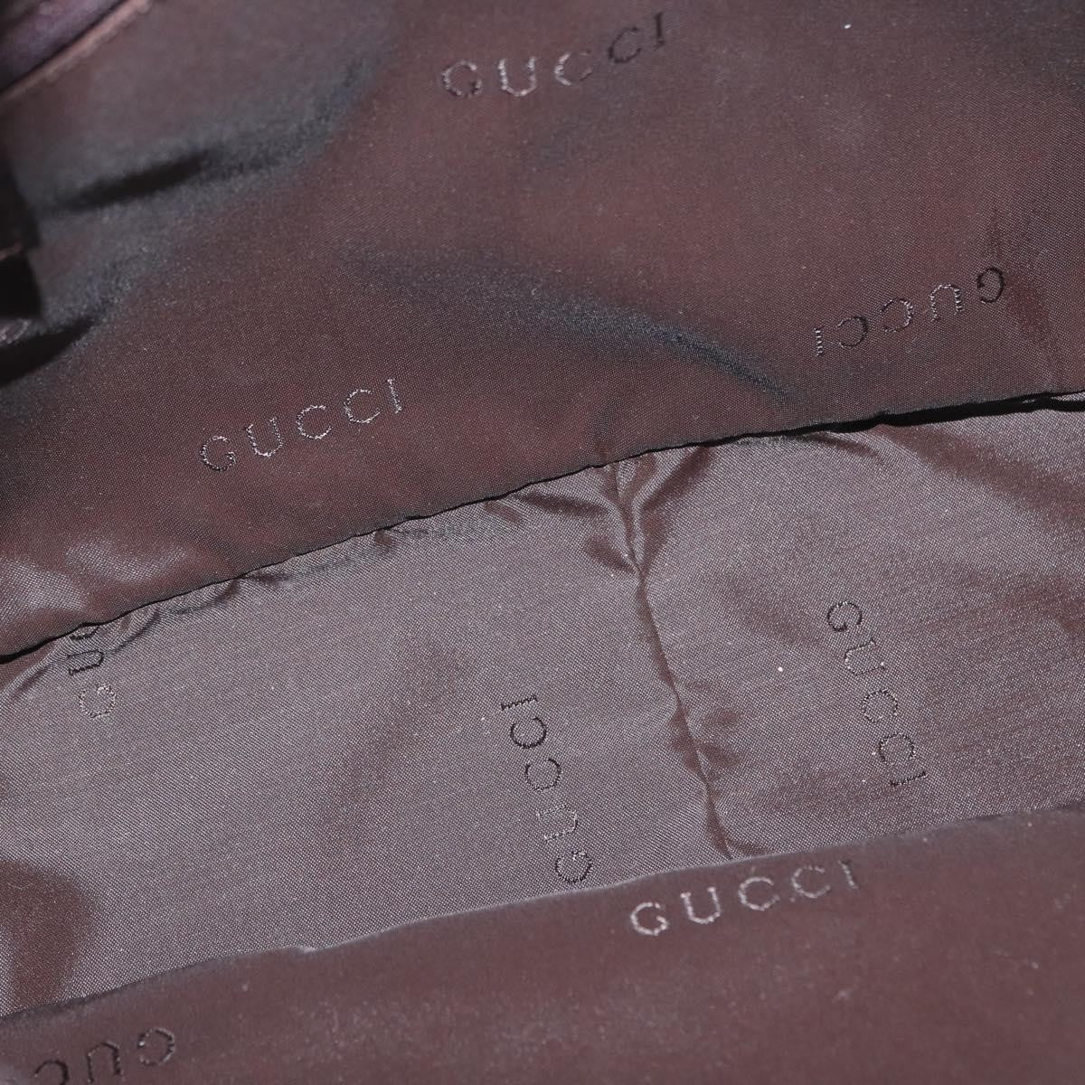 Gucci Vintage Bamboo Handle Bag Nylon, BLACK, NYLON, Handbag