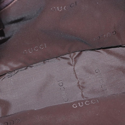 Gucci Vintage Bamboo Handle Bag Nylon, BLACK, NYLON, Handbag