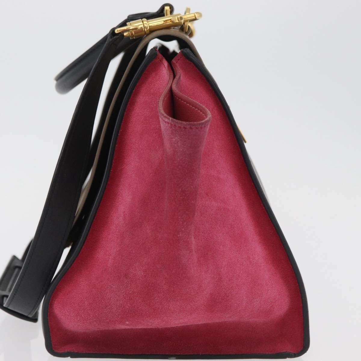 Celine Trapeze Bag Leather with Suede, Multicolour, Leather, Handbag
