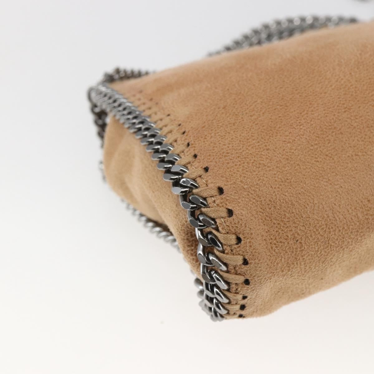 Stella McCartney Falabella Fold Over Crossbody Bag Shaggy Deer, BEIGE, POLYESTER, Shoulder bag