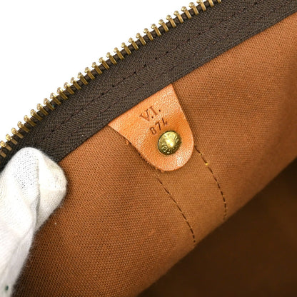 Louis Vuitton Keepall Bag Monogram Canvas, BROWN, CANVAS, Travel bag