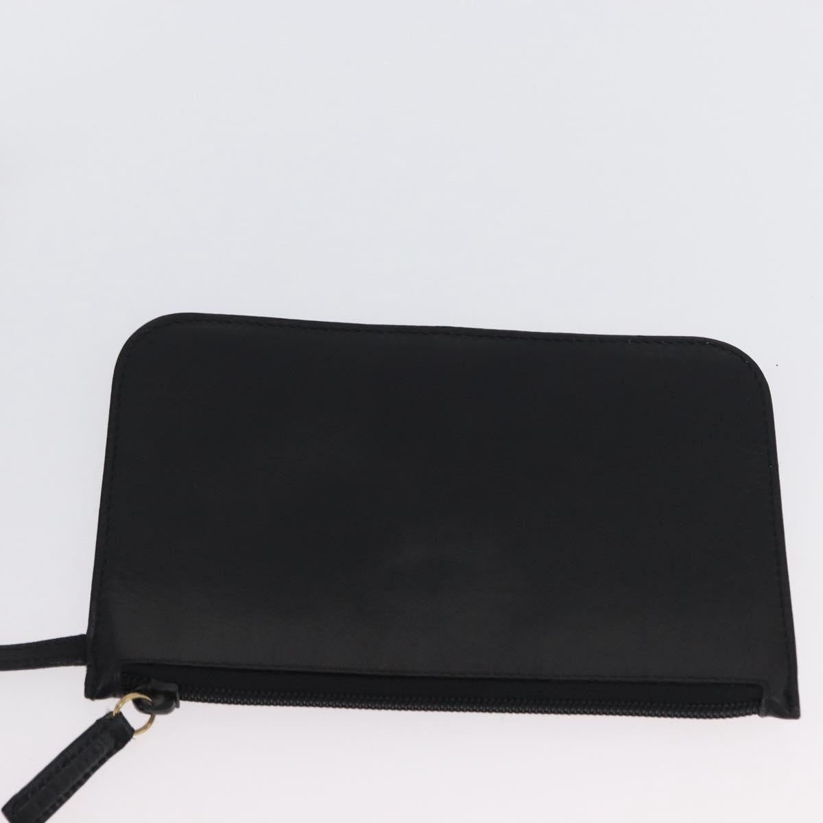 Gucci Vintage Bamboo Hobo Leather, BLACK, LEATHER, Tote bag
