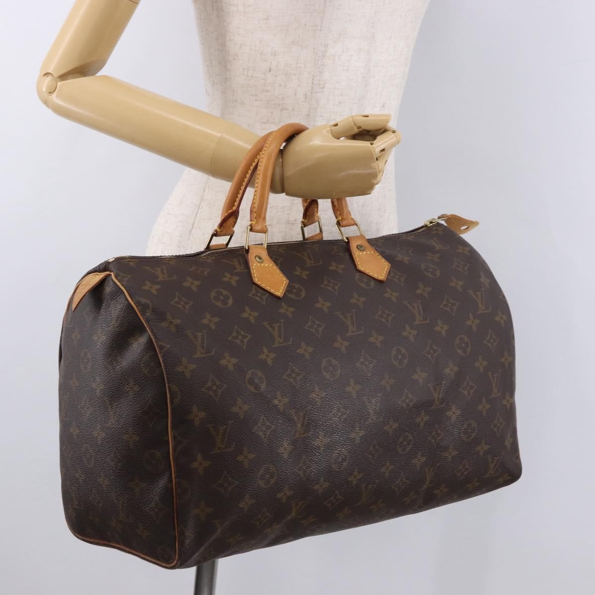 Louis Vuitton Speedy Handbag Monogram Canvas, Brown, Canvas, Handbag