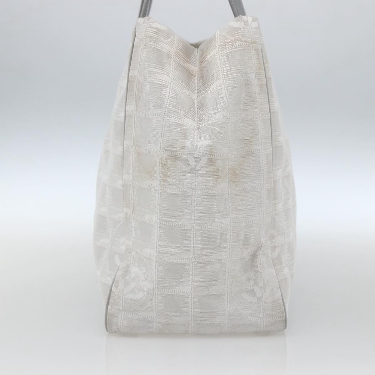 Chanel Travel Line Tote Nylon, SILVER, NYLON, Tote bag