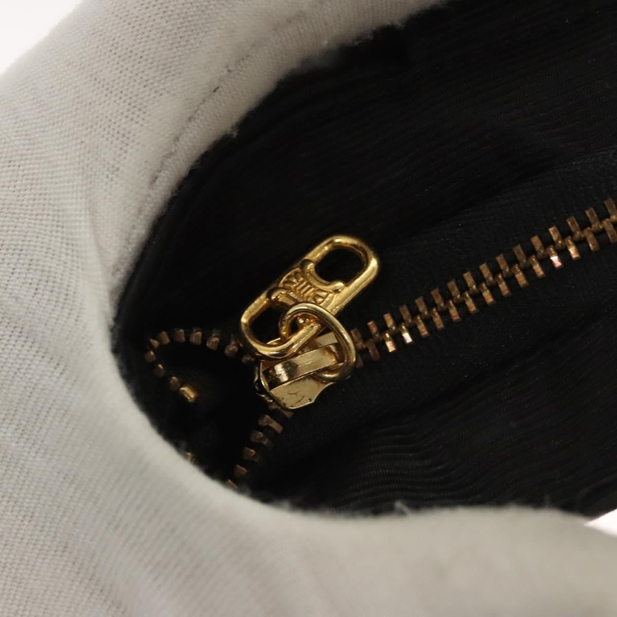 Celine Circle Logo Pouch Nylon, BLACK, NYLON, Clutche & pouche