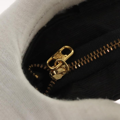 Celine Circle Logo Pouch Nylon, BLACK, NYLON, Clutche & pouche