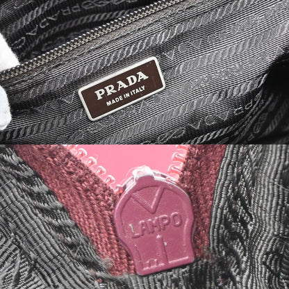 Prada Buckle Messenger Bag Tessuto, BURGUNDY, SYNTHETIC, Crossbody bag