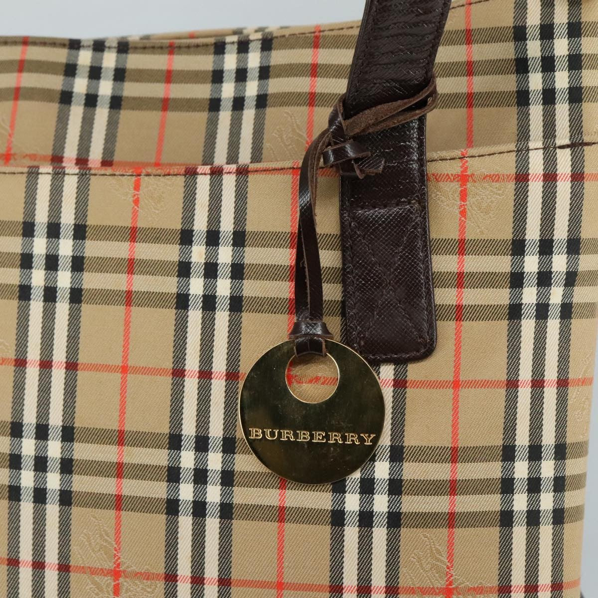 Burberry Nova check Shoulder bag Canvas and Leather, BEIGE, CANVAS, Shoulder bag