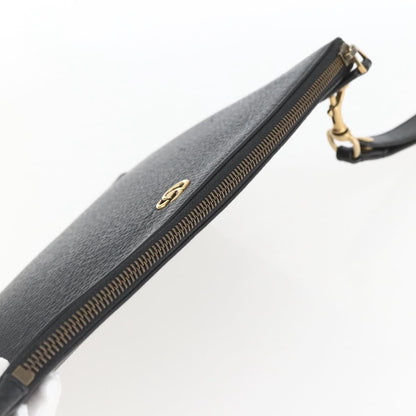 Gucci GG Marmont Pouch Leather, Black, Leather, Clutch
