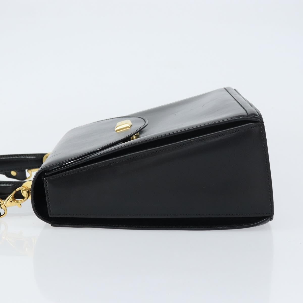 Bally Vintage Handbag Leather, BLACK, LEATHER, Handbag