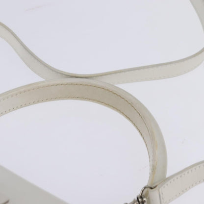 Celine Gancini Handbag Leather, WHITE, LEATHER, Handbag