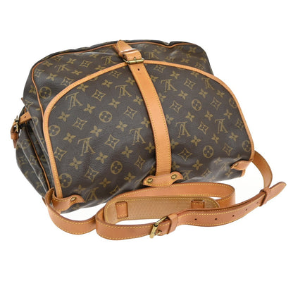 Louis Vuitton Saumur Handbag Monogram Canvas, BROWN, CANVAS, Shoulder bag