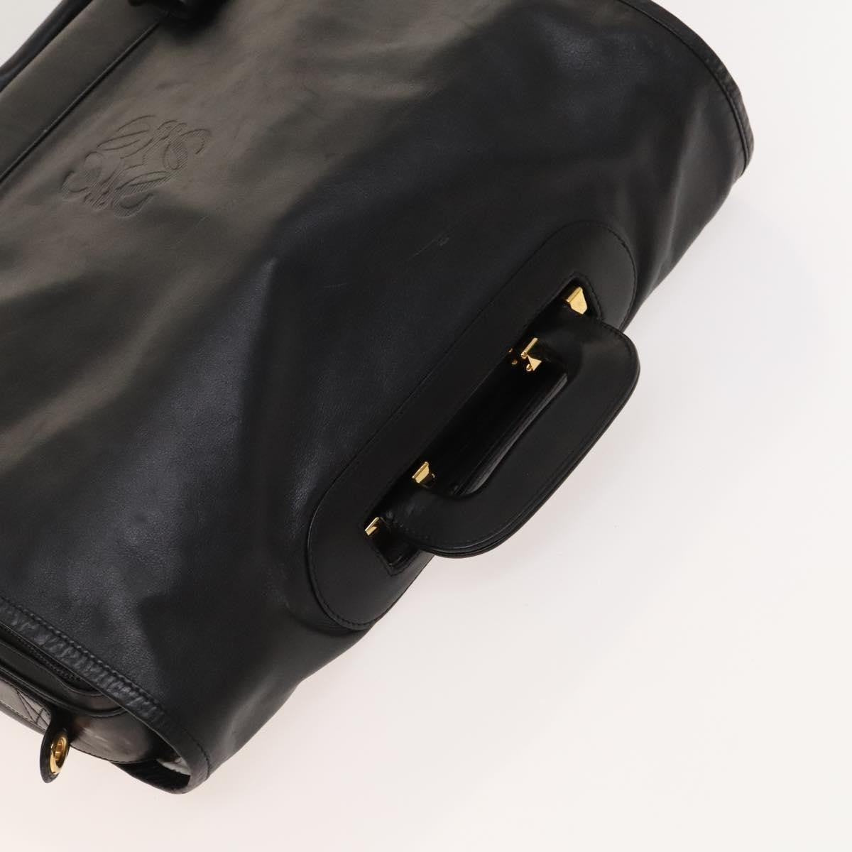 Loewe Anagram Business Leather, BLACK, LEATHER, Briefcase