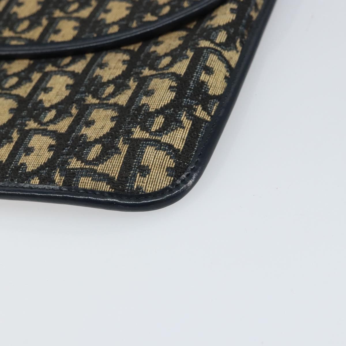 Christian Dior Vintage Trotter Pouch Canvas, NAVY, CANVAS, Clutche & pouche