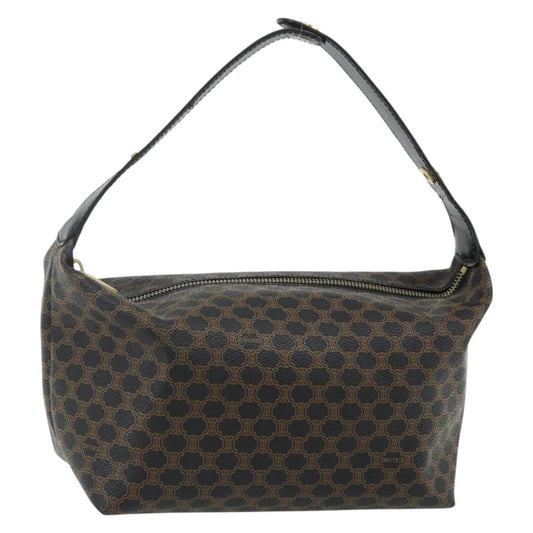 Celine Vintage Macadam Shoulder Bag Macadam Canva  Vinyl, Black, Canvas, Handbag