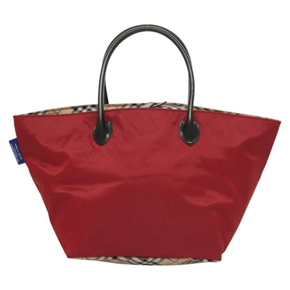 Burberry Nova Check Tote Nylon, RED, NYLON, Tote bag