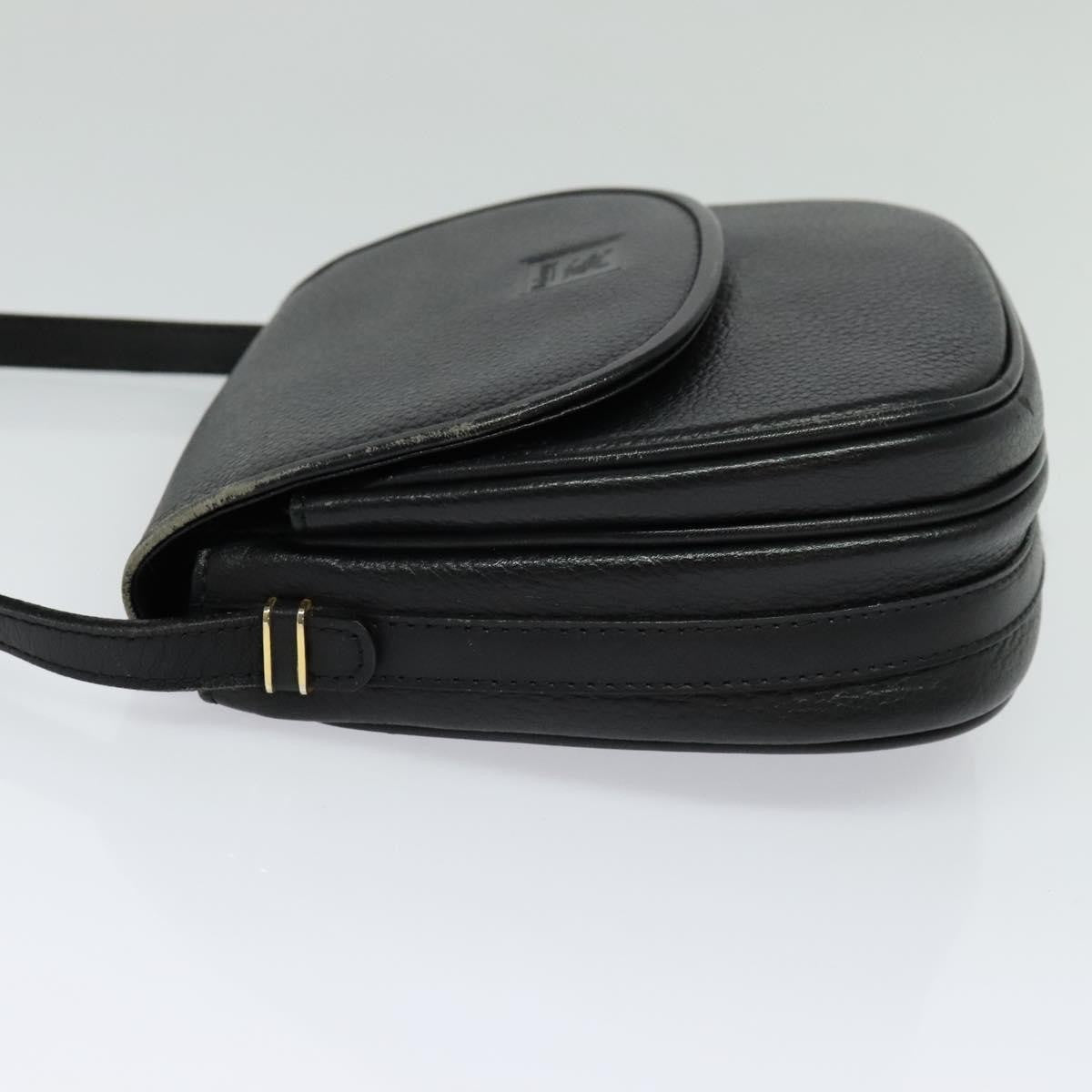 Burberry Flap Shoulder Bag Leather, BLACK, LEATHER, Shoulder bag