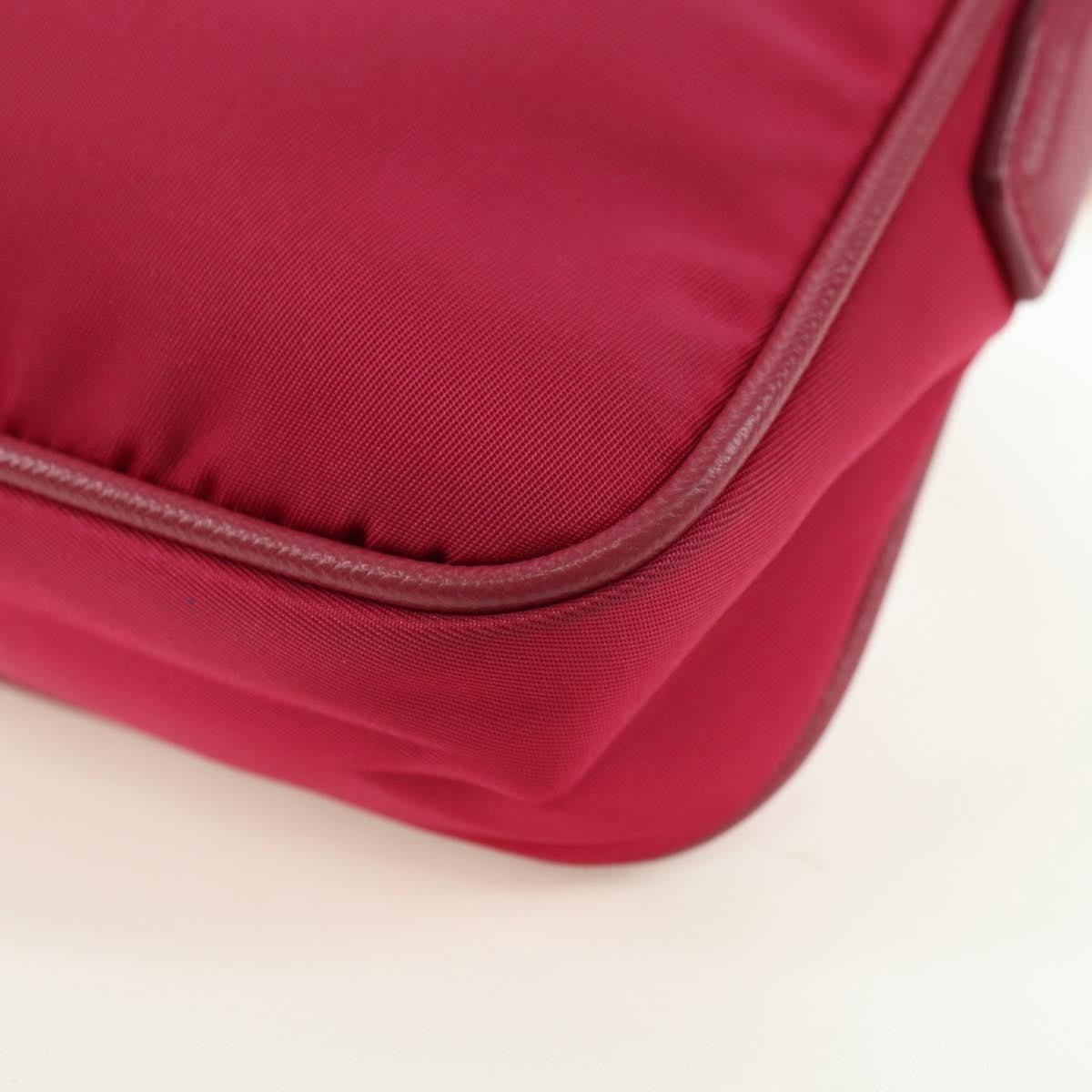 Prada Chain Crossbody Bag Tessuto and Saffiano Leather, Pink, Nylon, Shoulder Bag