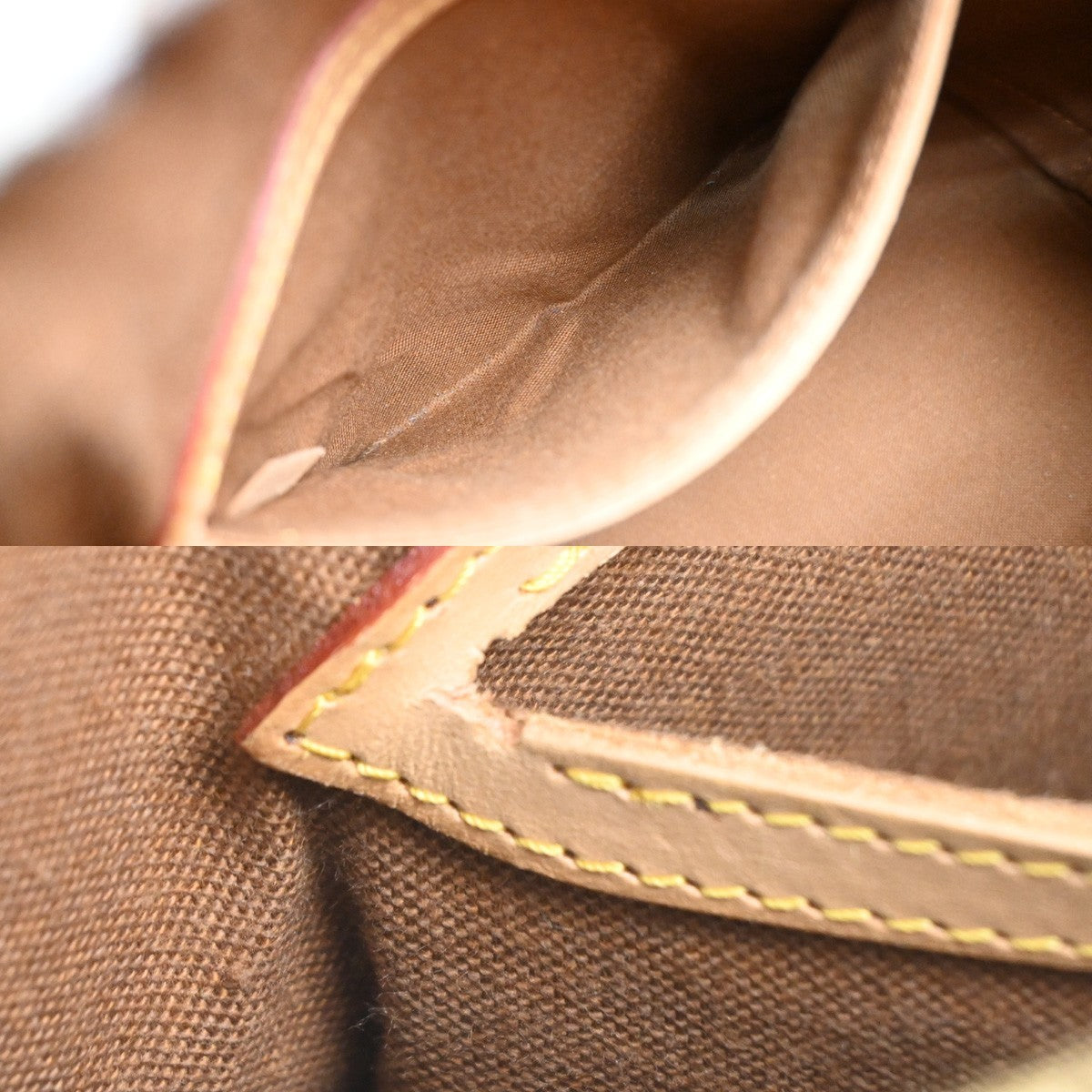 Louis Vuitton Alma Handbag Monogram Canvas, Brown, Canvas, Handbag