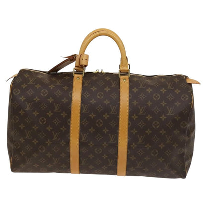 Louis Vuitton Keepall Bag Monogram Canvas, BROWN, CANVAS, Travel bag