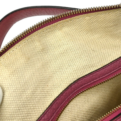 Gucci Soho Boston Bag Leather, PINK, LEATHER, Travel bag