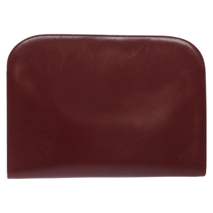 Salvatore Ferragamo Vintage Gancini Chain Shoulder Bag Leather, RED, LEATHER, Shoulder bag