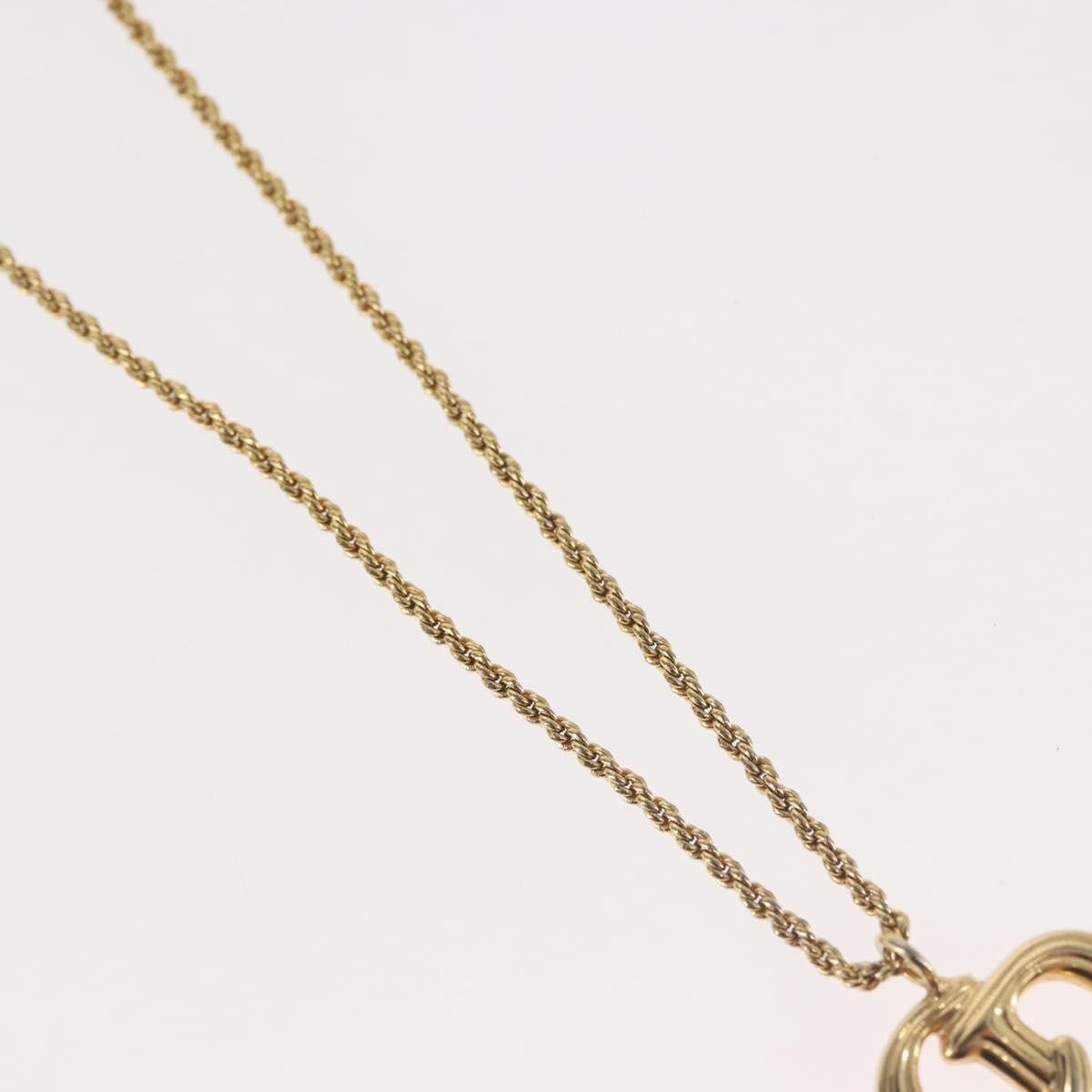 Christian Dior CD Pendant Necklace Metal, GOLD, METAL, Necklace