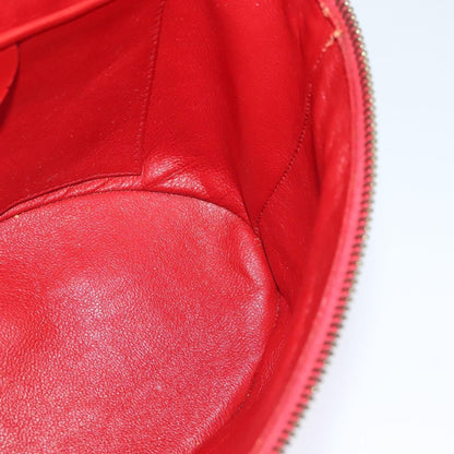 Celine Vanity bag Leather, RED, LEATHER, Shoulder bag