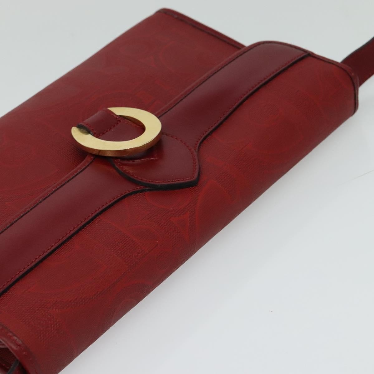 Christian Dior Vintage Trotter Shoulder Bag Canvas, RED, CANVAS, Shoulder bag