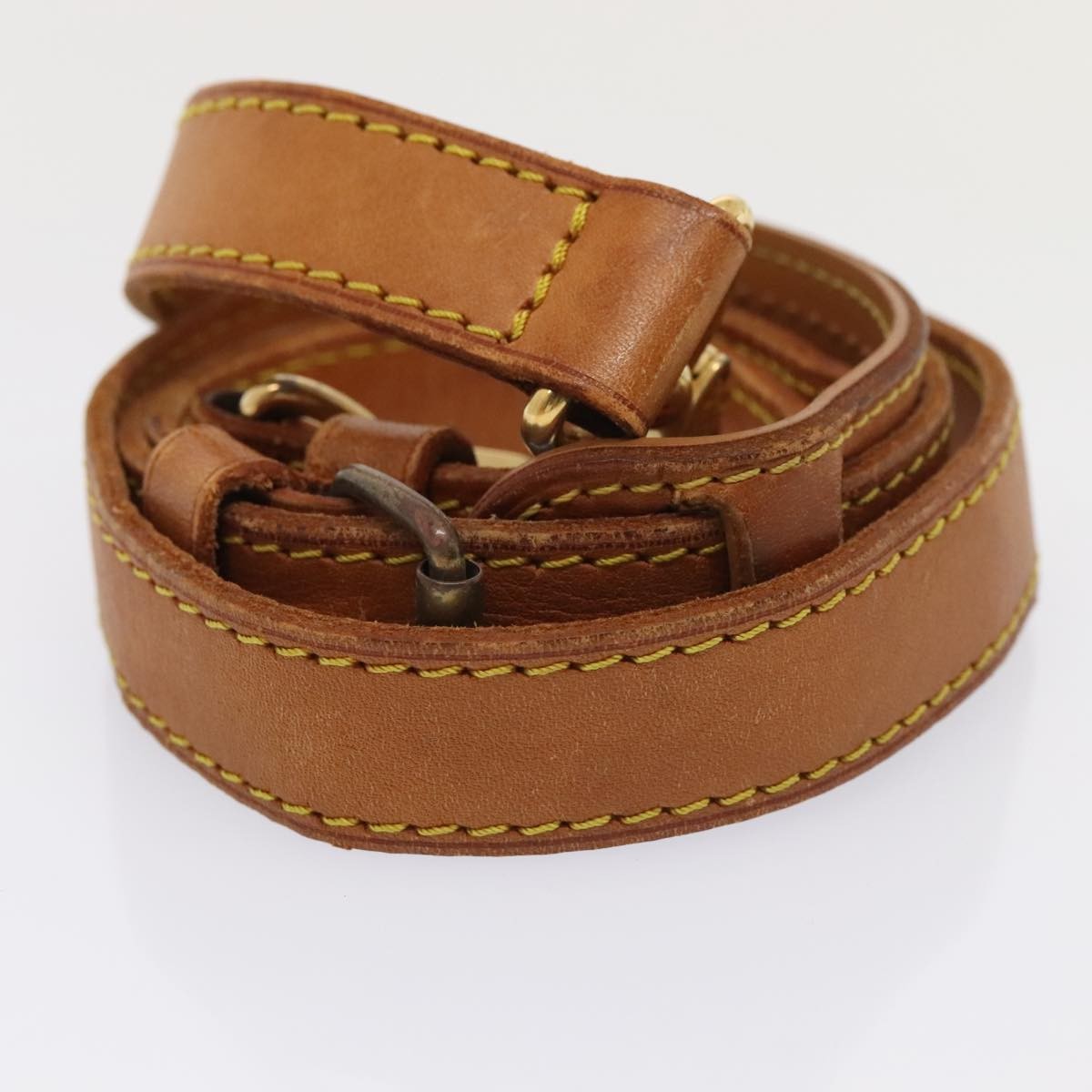 Louis Vuitton Adjustable Shoulder Strap Vachetta Leather, BEIGE, LEATHER, Straps