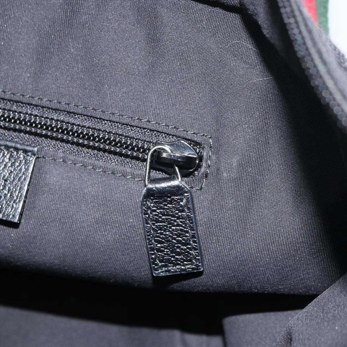 Gucci Web Zip Tote GG Canvas, BLACK, CANVAS, Tote bag