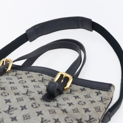 Louis Vuitton Francoise handbag Mini lin, BLUE, CANVAS, Tote bag