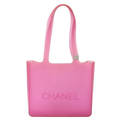 Chanel Logo Tote bag Rubber, PINK, RUBBER, Tote bag